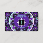 紫の傘とハート.7 名刺 (正面)