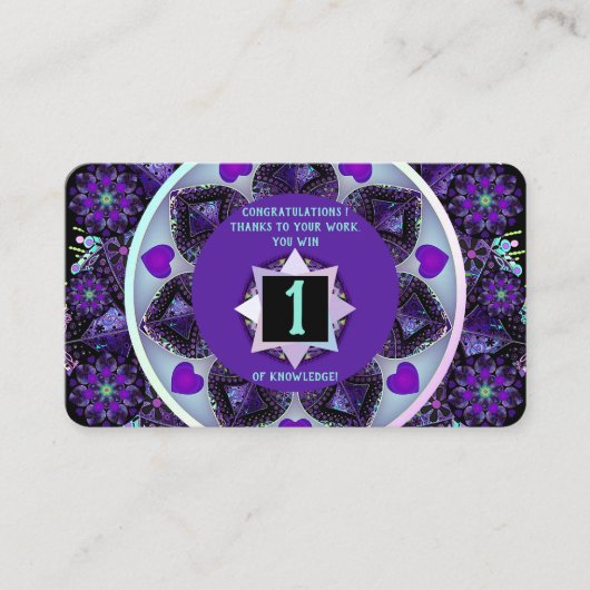 紫の傘とハート.7 名刺 (正面)