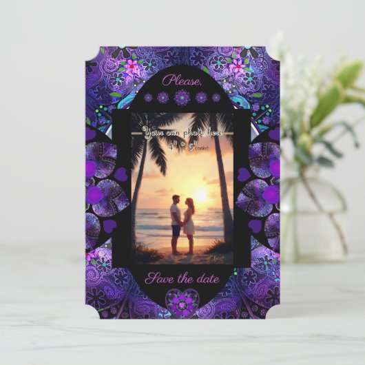 紫の傘とハート.7 招待状 (スタンド正面)