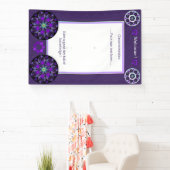 紫の傘とハート.7 横断幕 (インサイチュ)