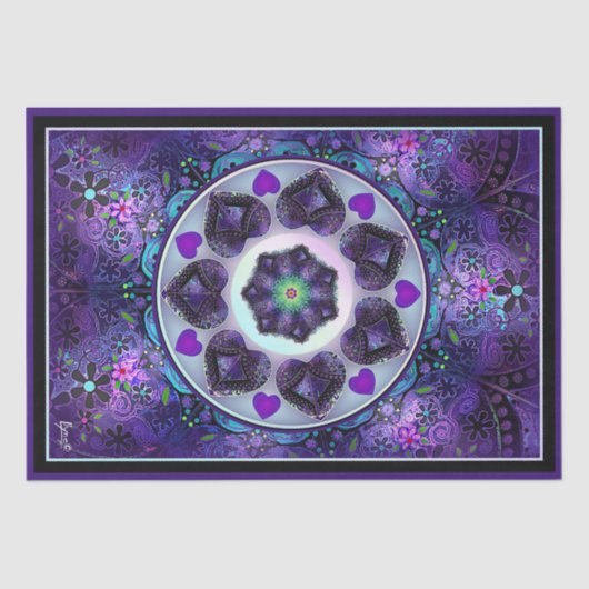 紫の傘とハート.7 薄葉紙 (正面)