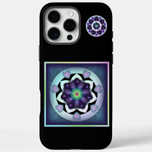 紫の傘とハート.7 Case-Mate iPhoneケース (裏面)