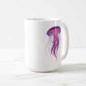 紫の光クラゲ コーヒーマグカップ (正面右)