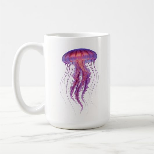 紫の光クラゲ コーヒーマグカップ (左)