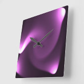 紫の光 スクエア壁時計 (傾斜)