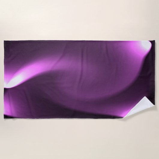 紫の光 ビーチタオル (正面)