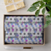 紫の六数々の角形シームレス 薄葉紙 (ギフト)