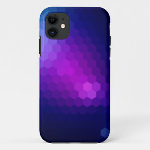 紫の六角シームレスグラフィック iPhone 11 ケース