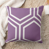 紫の六角ピロー クッション (ブランケット)