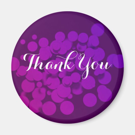 紫の円抽象芸術背景 マグネット (正面)