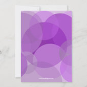 紫の円(ピンクのデイジー – ベビーシャワー招待状付) 招待状 (裏面)