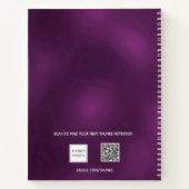 紫の写真のコラージュ名 ノートブック (裏面)