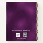 紫の写真のコラージュ名 ノートブック (裏面)