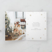 紫の写真エレガントコラージメリークリスマスカード シーズンカード (内部)