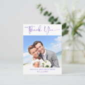 紫の写真モダンサンキューカード サンキューカード (スタンド正面)