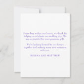 紫の写真モダンサンキューカード サンキューカード (裏面)