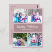 紫の写真数々のクリスマスの休日の挨拶 ポストカード (正面/裏面)