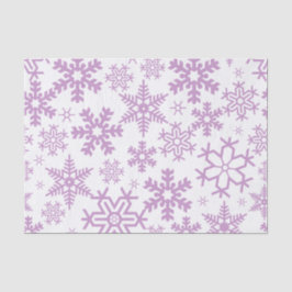 紫の冬の雪片のホワイト 薄葉紙