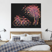 紫の冬葉の木 キャンバスプリント (インサイチュ (寝室))