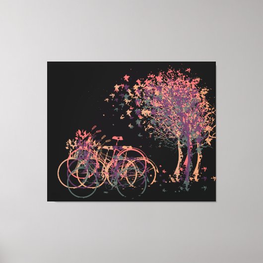 紫の冬葉の木 キャンバスプリント (正面)