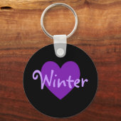 紫の冬 キーホルダー (正面)
