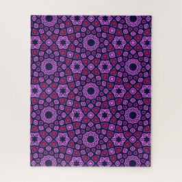 紫の切り捨て三角形を持つ幾何学模様 ジグソーパズル