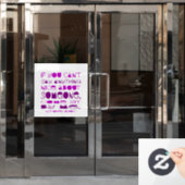 紫の前に座っ来て何も言えない ウィンドウサイン (オフィスドア)