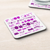 紫の前に座っ来て何も言えない コースター (左側)