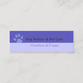 紫の動物の手ミニマルの紫の紋様 スキニー名刺