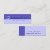 紫の動物の手ミニマルの紫の紋様 スキニー名刺 (正面/裏面)