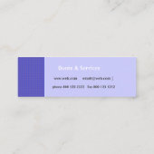 紫の動物の手ミニマルの紫の紋様 スキニー名刺 (裏面)