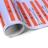 紫の包み付きレッドスキー紙 ラッピングペーパー (ロールコーナー)