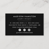 紫の北の光 名刺 (裏面)