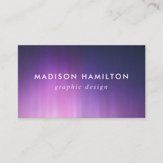 紫の北の光 名刺 (正面)