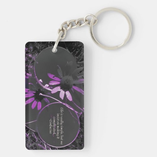 紫の反射 キーホルダー (裏面)