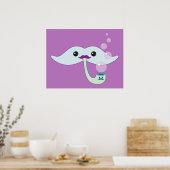 紫の口ひげ ポスター (キッチン)