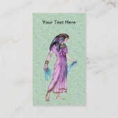 紫の古代かわいらしエジプトの女性プリンセス 名刺 (裏面)