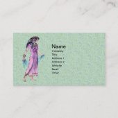 紫の古代かわいらしエジプトの女性プリンセス 名刺 (正面)