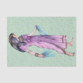 紫の古代かわいらしエジプトの女性プリンセス 薄葉紙 (正面)