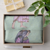 紫の古代かわいらしエジプトの女性プリンセス 薄葉紙 (ギフト)