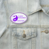 紫の名きらきら光る前タグ 名札 (インサイチュ)