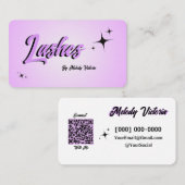 紫の名刺 名刺 (正面/裏面)