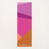 紫の名前の幾何色のブパーソナライズされたロック ヨガマット (正面)