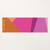 紫の名前の幾何色のブパーソナライズされたロック ヨガマット (正面(横))