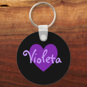 紫の名前 キーホルダー (正面)