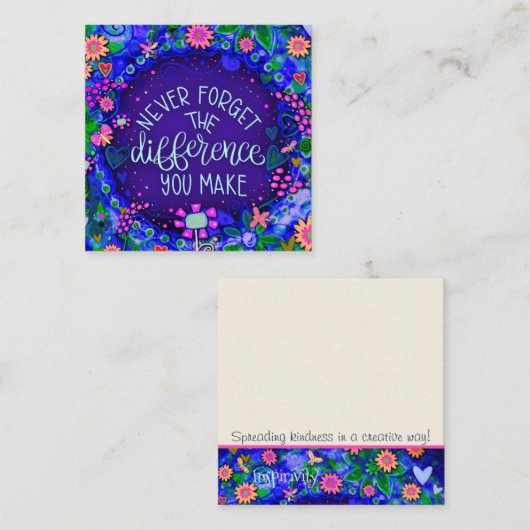 紫の君は違う親切のカードを作る スクエア名刺 (正面/裏面)