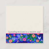 紫の君は違う親切のカードを作る スクエア名刺 (裏面)