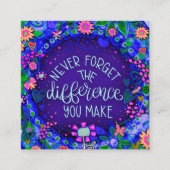 紫の君は違う親切のカードを作る スクエア名刺 (正面)