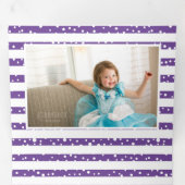 紫の喜びと果実クリスマスの休日の写真 三つ折りクリスマスカード (内部最初)