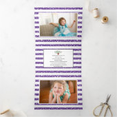 紫の喜びと果実クリスマスの休日の写真 三つ折りクリスマスカード (内部)